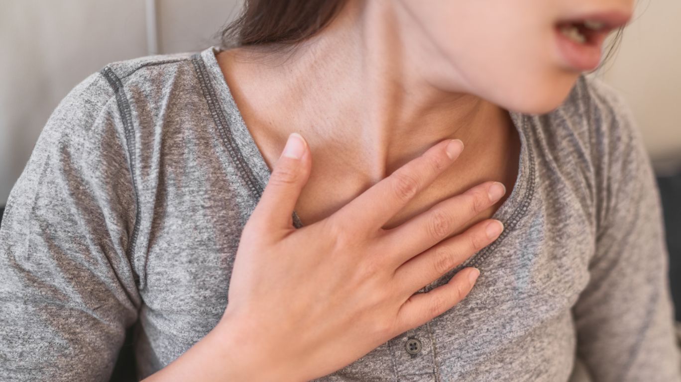 mujer falta respiracion mujer